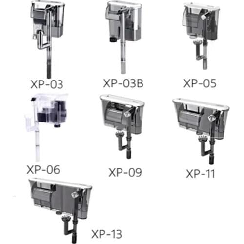 Aquarium Filter Mute Waterfall Type 3 in 1 Fish Tank Filter XP09 Oil Film Waterfall Small-sized External Hang On Air Pump