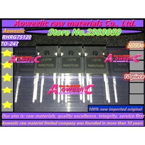 Aoweziic 2018+ 100% new imported original RHRG75120 75120 TO-247 diode fast recovery tube rectifier 75A 1200V