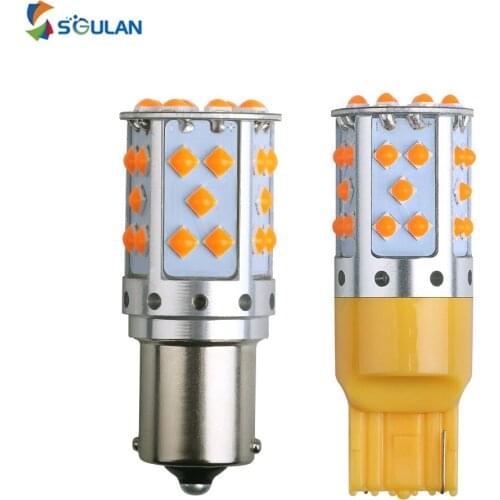 S25 1156 BA15S Car LED Light Canbus No Error Motorcycle Turn Signal Light T20 7440 Auto Brake Lamp Reversing Lights Amber Diode