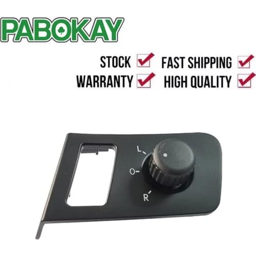 Car Style Side View Mirror Rear Switch Adjust Control Knob with Heat for VW Touran Caddy 1T1959552 1T1959565F