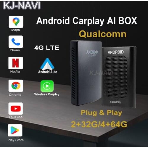 Wireless Mirror Link For Peugeot 3008 207 301 308 206 408 Apple CarPlay AI Box 4+64G Car Android Auto Multimedia Player TV Box