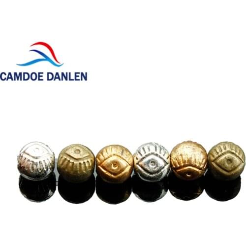 10PCS 6MM Spacer Beads Ball Bronze Gold Silver Plated Zinc Alloy Round Shape Charms Bracelet Beads Diy Jewelry Accessories