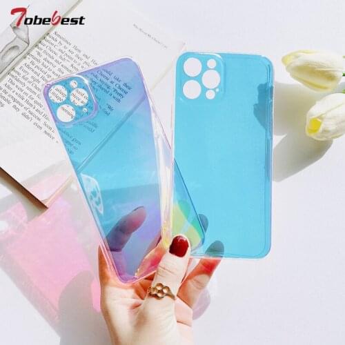 Purple Aurora Borealis Soft Silicone Case For Xiaomi Redmi Note 10 5G 9 8 Pro 7 9C 9T Coque Blue-ray Transparent Back Cover