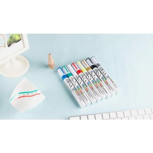 Color Waterproof Paint Marker Glass Plastic Ceramic Wood Metal Paper Car Paint Scratch Repair Pen Graffiti Tires Do Not Fade