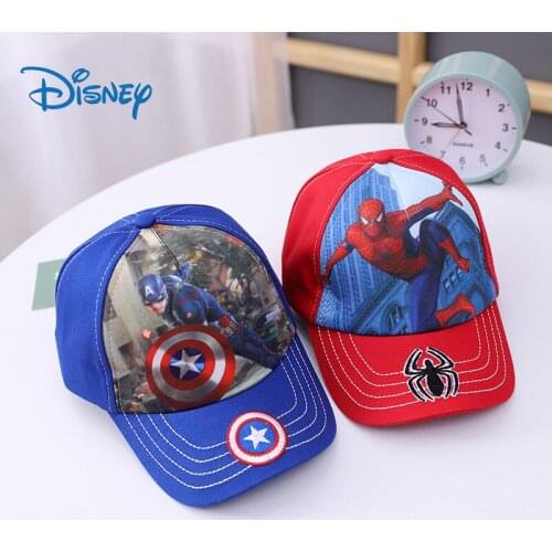 Disney Marvel Superhero Childrens Hat Spider-Man Iron Man Embroidered Kids Hat Kids Boys Girls Baseball Hat Sun Hat Casual Hat