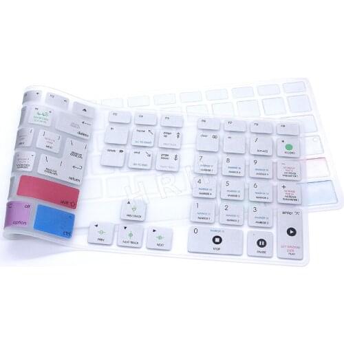 For Apple Keyboard with Numeric Keypad Wired USB Logic Pro X Hot keys Design Keyboard Cover Skin For iMac G6 Desktop PC Wired