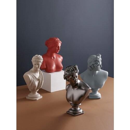 Home Resin Desktop Decoration Office Art Decoration Creative Ancient Greek Character Resin Sculpture Entrance Cabinet Decoration