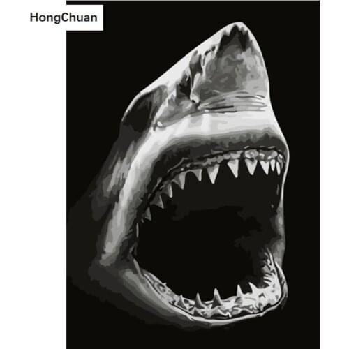 Shark mural fast delivery 5D DIY square/round diamond embroidery mosaic diamond painting home decoration cross stitch gifts