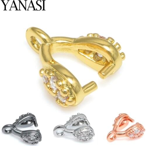 Jewelry Earring Findings Clamp Pinch Clip Bail Charms Hook Clip Accessories For Women Crystal Agate Earrings Jewelry DIY Making