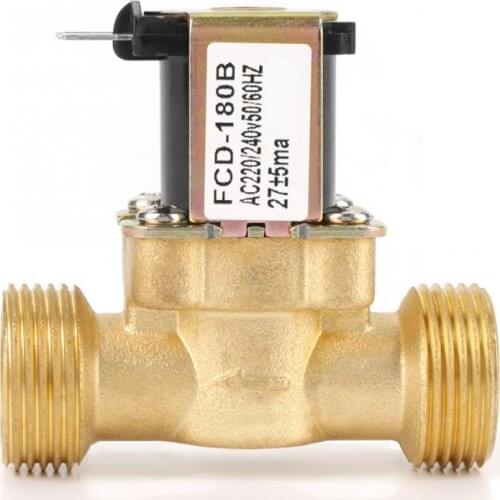 G3/4 2 Way Water Inlet N/C Normal Closed Electric Solenoid Valve AC 220/240V FCD-180B Electric Valve New