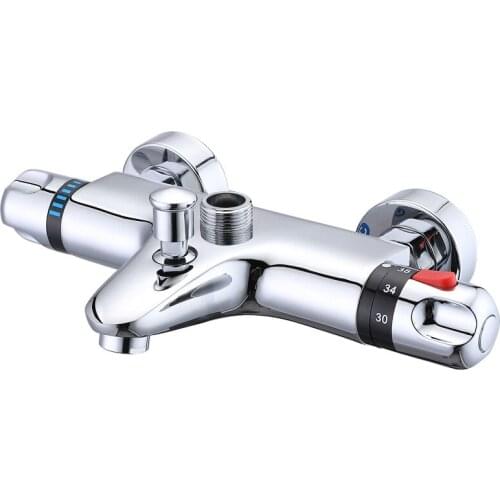Chrome Thermostatic Bathtub Faucet Bathroom Shower Mixer Brass Thermostatic Shower Faucet Bath&Shower Suite Accessories Water M