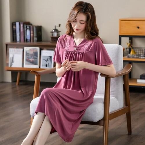MENGLAIQIAN Women's Nightgowns With Lace China