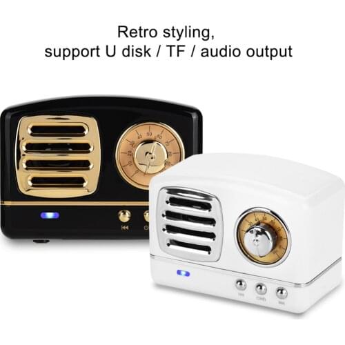HM11 Mini Bluetooth Speakers Classic Retro Vintage V4.1 Wireless Radio Portable Speaker Stereo Deep Bass FM U disk TF Handsfree