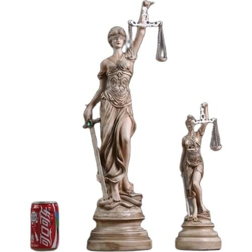 Retro craft decoration Greek goddess character ornaments set Greek order goddess sculpture statue Themis home decor