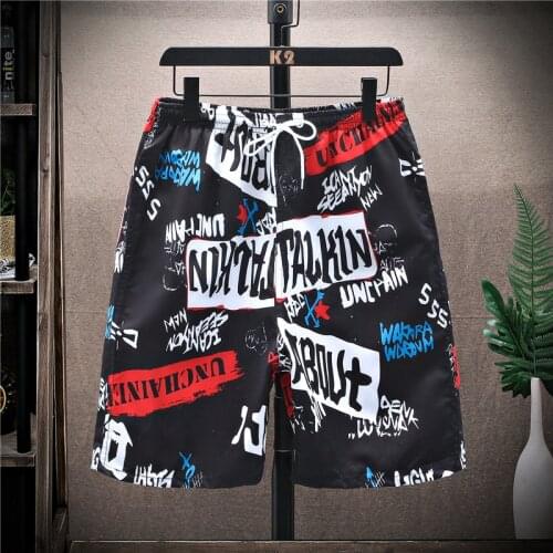 2021 new summer mens sports running shorts jogging fitness shorts beach pants loose casual print shorts