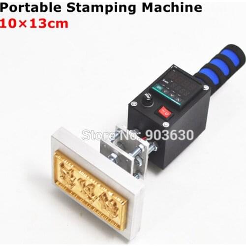 Handheld Hot foil stamping machine branding machine leather printer creasing machine Marking Press on wood LOGO(10x13cm)