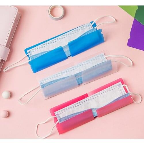 Dustproof Mask Folder Container Foldable Face Mask Storage Folder Clip Disposable Mask Storage Box Organizer Face Mask Case