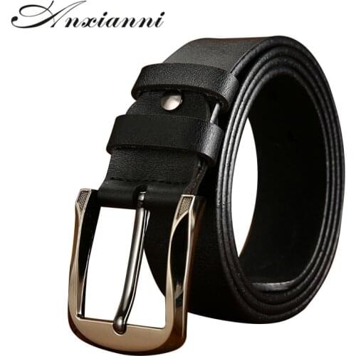 Brand Mens Belt High Quality Leather Belt Men Luxury Vintage Style Pin Buckle Belts Male Jeans Cummerbund
