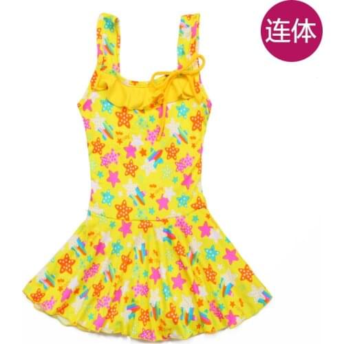 Girls' One-Piece Swimsuit Cute Princess Dress Printed Childrens Swimsuit XYY-201