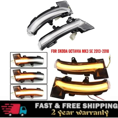 For Skoda Octavia Mk3 A7 5E for VW T-roc Troc T-cross 2014 2015 2017 2018 2019 2020 Light Dynamic LED Turn Signal Blinker