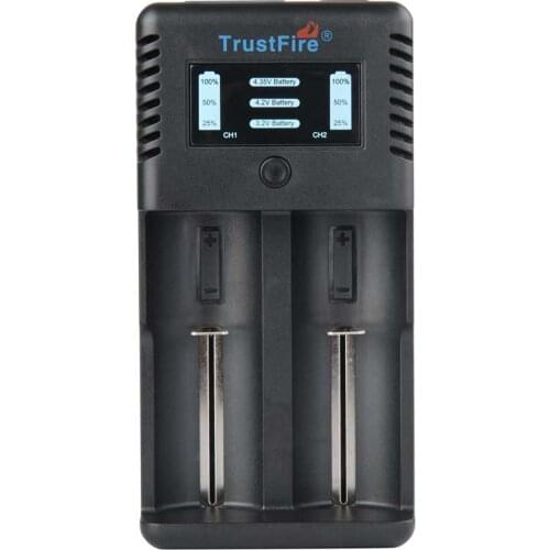 TrustFire TR-019 2A Battery Charger Intelligent Fast 2 Slots Lithium Ion Cell Charger for 14500 18650 26650 32650 Li Batteries