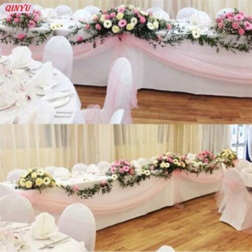 Voile Curtain Transparent Tulle Wedding Scenery Party Door Drape Panel Sheer for party decoration wedding 5z
