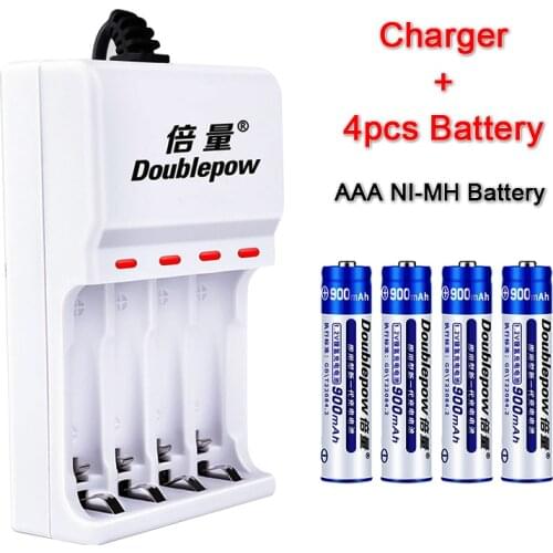 1.2V AAA NI-MH rechargeable battery 900mAh NI-MH batteries AAA high quality and charger