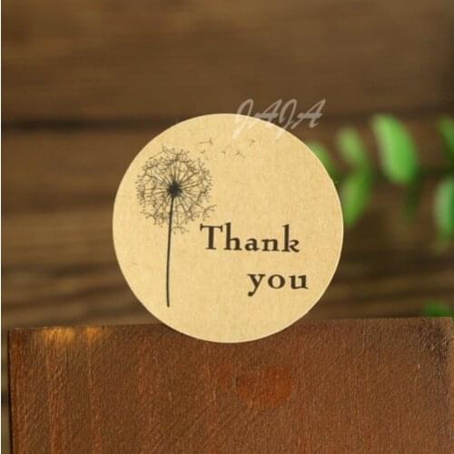 100pcs/lot New Thank you seal stickers Gift seal sticker for homemade bakery&gift packaging (tt-1149-1)