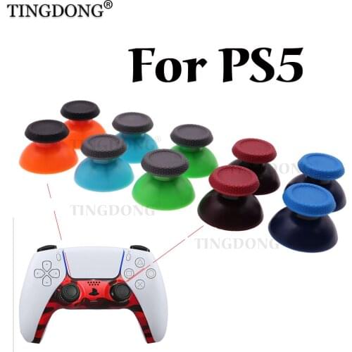 2PCS For PS5 Analog Cover 3D Thumb Sticks Joystick Thumbstick Mushroom Cap For Sony PlayStation PS5 Controller Replacement
