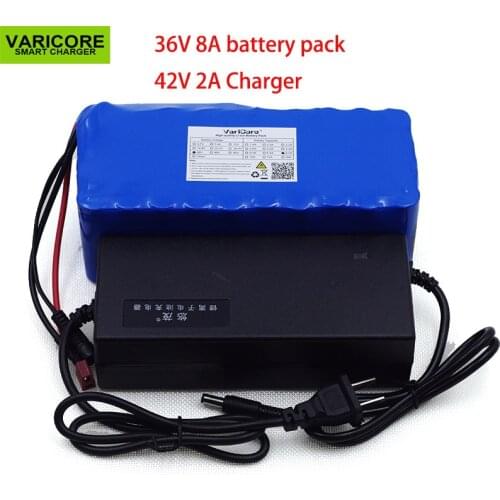 36V 8Ah 10S4P 500w 18650 Rechargeable battery pack ,modified Bicycles,electric vehicle 36V Protection with BMS+42V 2A Charger