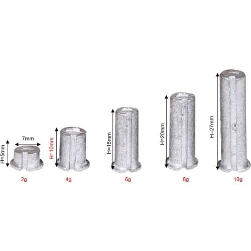 5Pcs/set Lead Golf Plug Swing Weight for Steel Shaft Fit 0.335 0.350 0.355 0.370 2g 4g 6g 8g 10g Diameter 7mm