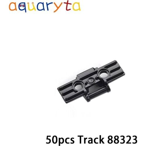 Aquaryta 50pcs Tank Truck 88323 Technic Link Tread Wide with Two Pin Holes for Vehicles Model Building Block Toys for Kids