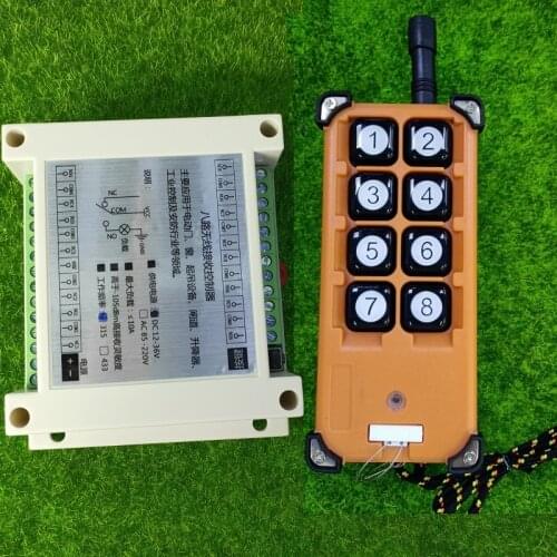 500-2000m DC12V 24V 8CH Wireless Remote Control LED Light Switch Relay Output Radio RF Transmitter And 315/433 MHz Receiver
