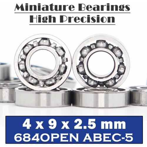 684 Open Bearing 4*9*2.5 mm ABEC-5 10PCS Miniature 684Z Ball Bearings Hobby Emax Motor Quadcopter L-940 Bearing