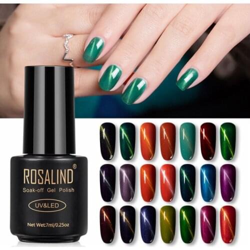 7ml Nail Polish Magnet Cat Eye Set Soak Off Semi Vernis Permanant Holographic Glitter Gel Lacuqer UV LED Varnish