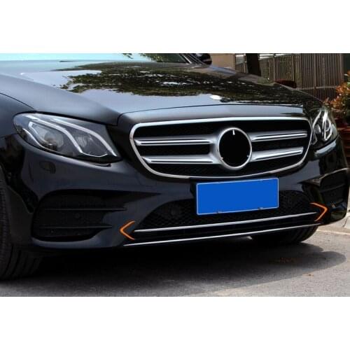 ABS Front Bottom Bumper Skid Grill Grille Strip Cover Trim 1Piece For Mercedes Benz E-Class W213 Sedan Sport 2016 2017