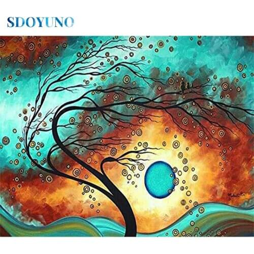 SDOYUNO DZDP2396 Full Square/Round Diamond Painting Landscape 5D Diamond Mosaic Diamond Embroidery Rhinestone Painting