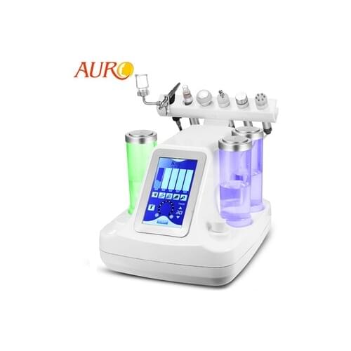 AURO 6 in 1 2020 New Hot Oxygen Jet Facial Water Peel Microdermabrasion Ultrasonic RF BIO Vacuum Facial Spa Beauty Equipment