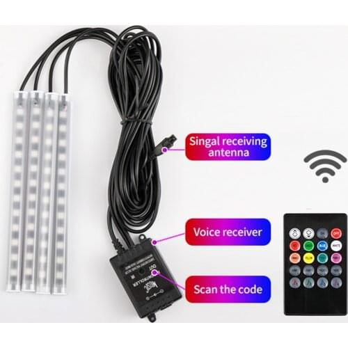 Car Interior Light Multicolor Lamp Car Decorative Lighting Atmosphere Light