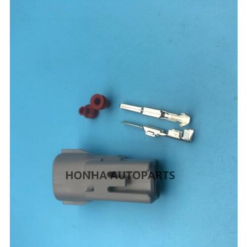 Free shipping 10/20/50/100 pcs/lots 2 pin male car wiring harness sealed waterproof plastic plug connector 90980-11168