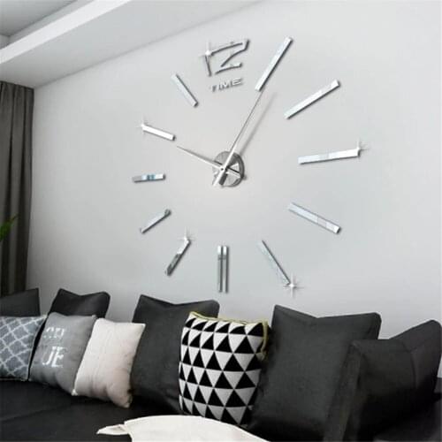 70-120cm Big Size Quartz Clock Diy Acrylic Wall Clock Decorative Clock Home Office Wall Decoration Pendant 3d Decor Sticker