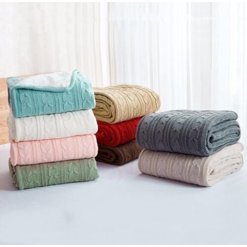 CHAUSUB Acrylic Blankets For Sofa