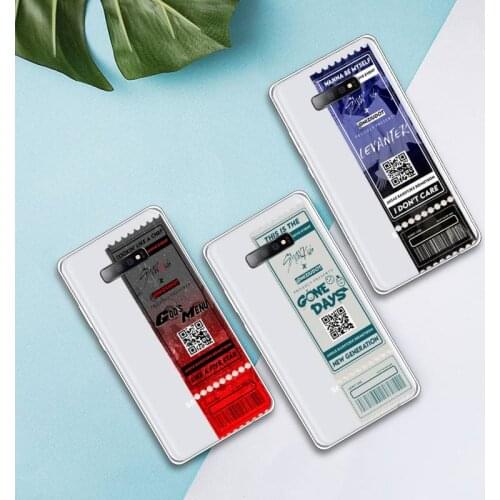 Stray Kids Air tickets Design Phone Case Transparent For Samsung Galaxy S A 5 7 8 9 2015 20 edge plus 10 e lite 2019