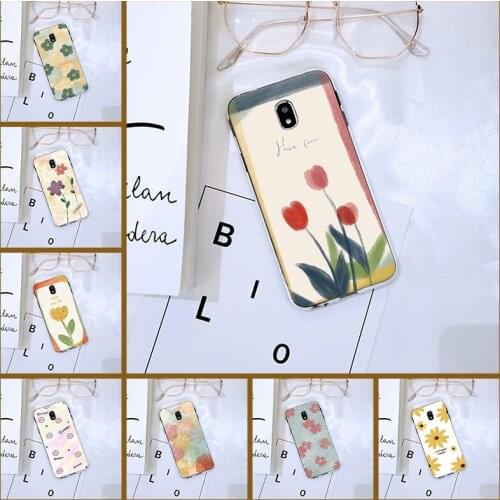 For Samsung J4 J6 J8 Plus Phone Case Silicone Aesthetic Flower Back Cover For Samsung J2 J5 J7 Prime J3 J5 J7 2015 2016 2017