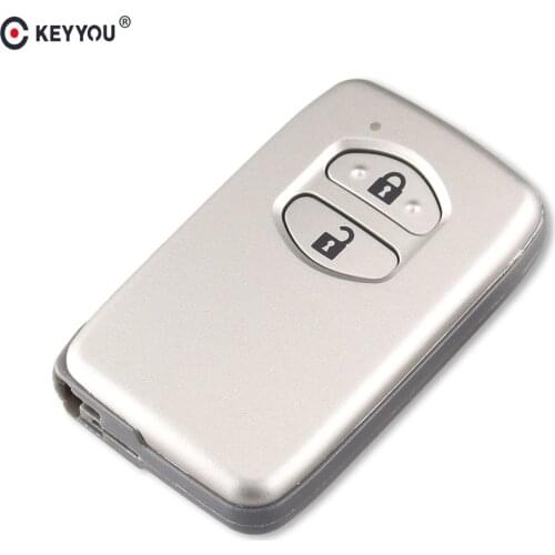 KEYYOU 2 Buttons Smart Remote Control Car Key Shell For Toyota Prado Land Cruiser Camry Highlander Key Case