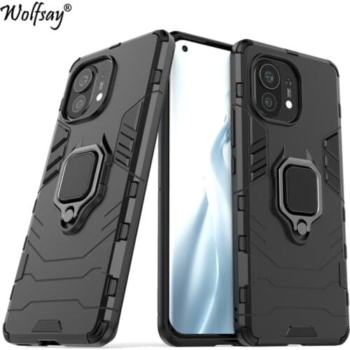 For Xiaomi Mi 11 Case Bumper Armor Magnetic Suction Stand Full Edge Back Cover For Xiaomi 11 Case For Xiaomi Mi 11 Mi11 6.81"