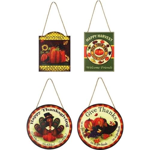 Thanksgiving Pumpkin Turkey 10LED Illuminated House Number Decor Ornaments Door Party Scene Home Decor Plate with Light Listing