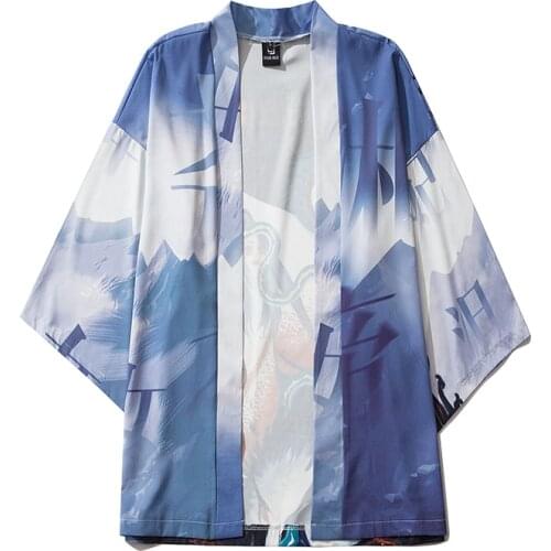 Cardigan Cosplay Japanese Kimono Men Women Samurai Clothes Vintage Female Kimonos Chinese Style Shirt Blouse Yukata Haori Obi