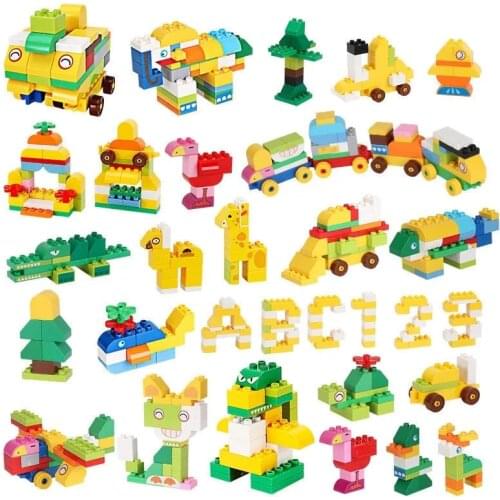 Large Particle DIY Animal Building Blocks Toys City Accessories Big Size Funnel Slide Creative Bricks Educational Children Toy