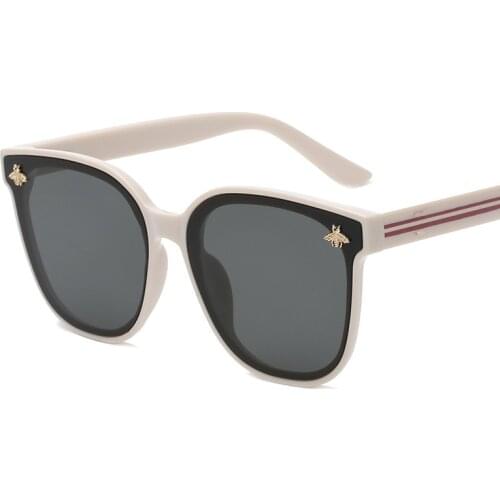 2021 metal bee glasses large size mens travel sunglasses Fashion brand design classic style summer womens accessories Uv